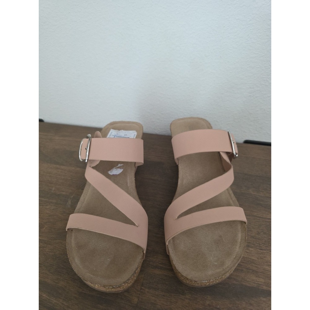 Women's Annie‎ Comfort Feminine Blush Wedge Sandals Size 6.5 Medium